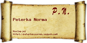 Peterka Norma névjegykártya